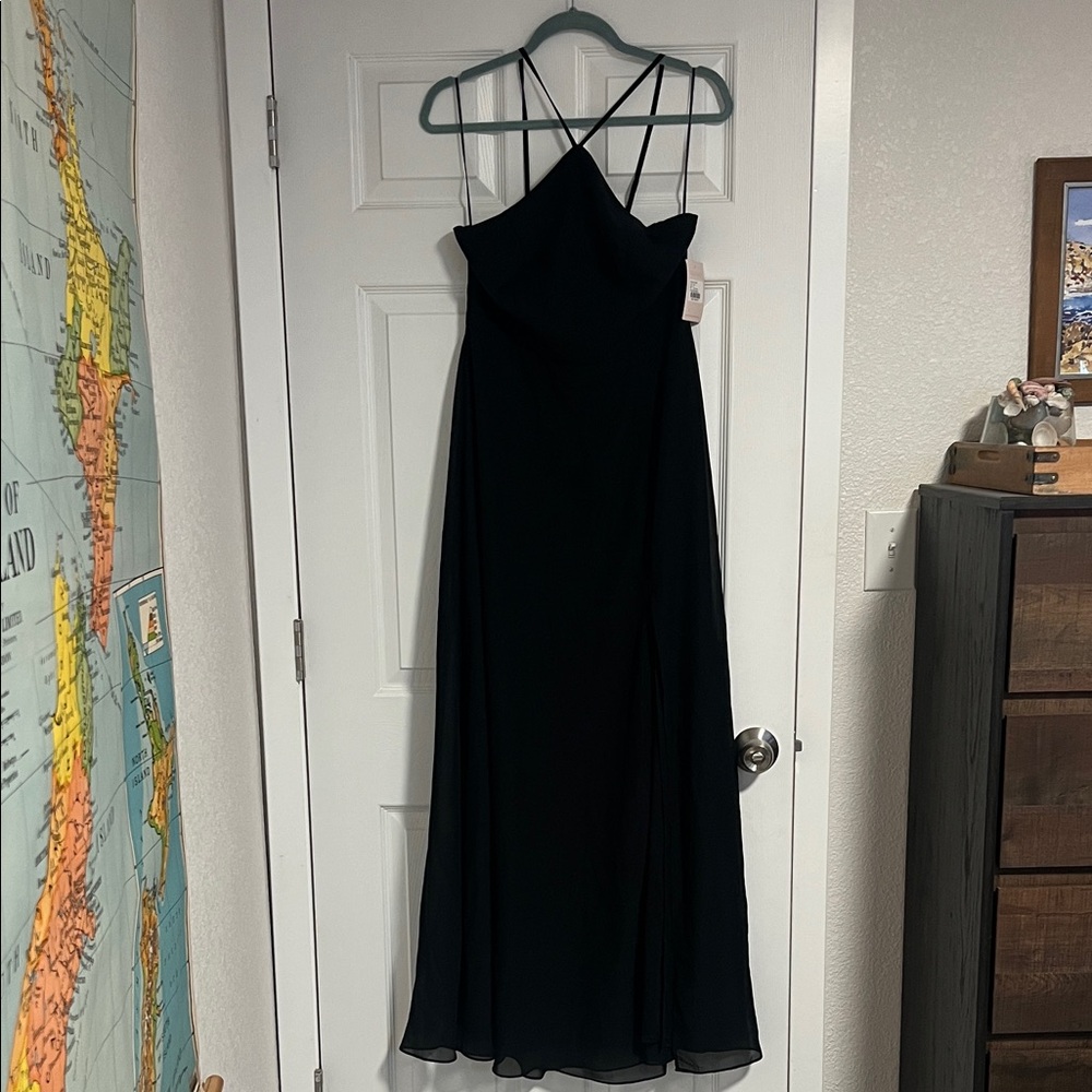 NEW Birdy Grey Juliet Black Halter Maxi Dress - Picture 3 of 5